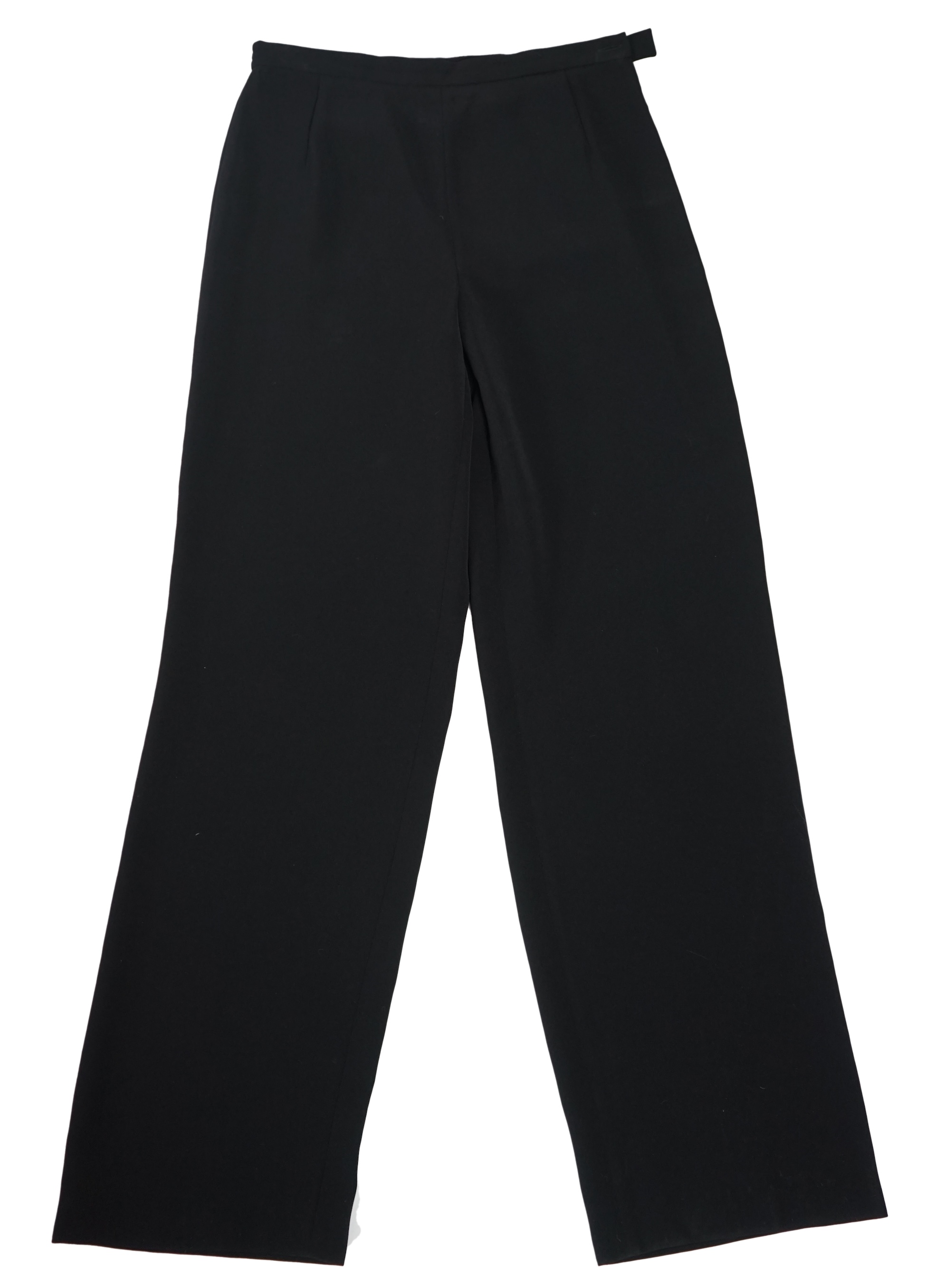 A Vera Mont black trouser suit with matching sleeveless top, extra trousers and a gold sequin Gerard Darel vest. Approx sizing 12-14 Proceeds to Happy Paws Puppy Rescue